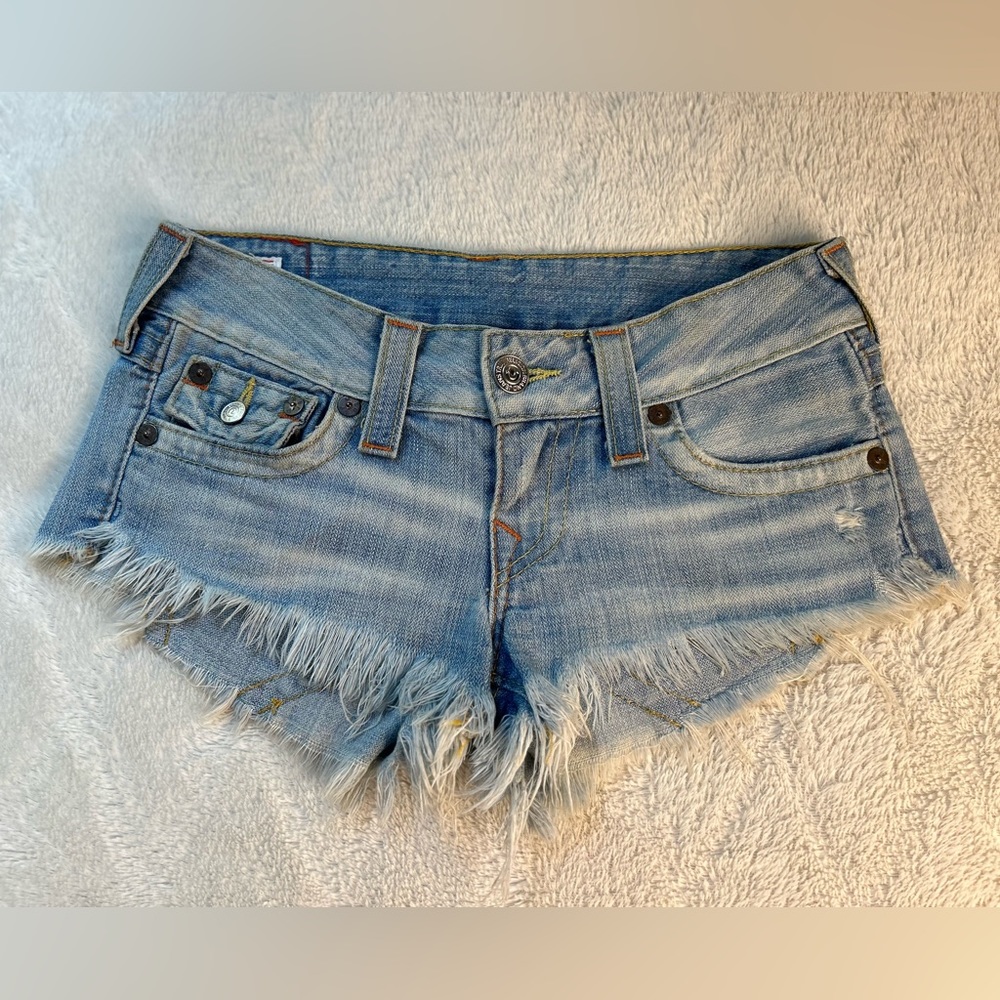 True Religion Cutoff Denim Shorts size 25